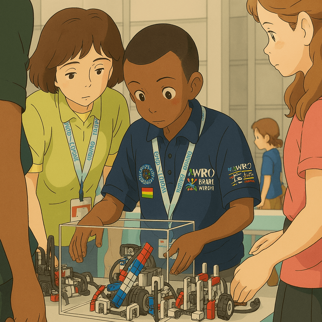 Jonathan Adoo in a robotics workshop